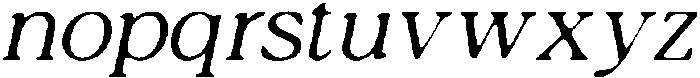 CS Serenity Drawn Italic otf (400) Font LOWERCASE