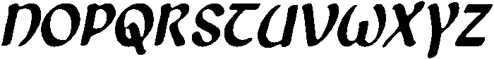 CS Shamus Drawn Italic otf (400) Font UPPERCASE