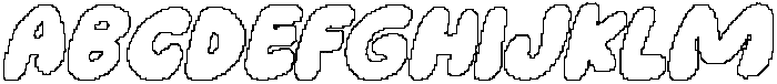 CS Shimer Pixel Outline otf (400) Font UPPERCASE
