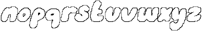 CS Shimer Pixel Outline otf (400) Font LOWERCASE