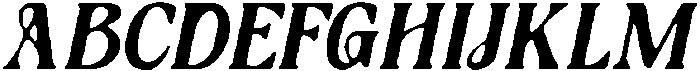 CS Siera Drawn Italic otf (400) Font UPPERCASE