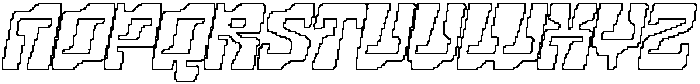 CS Signal Pixel Outline otf (400) Font UPPERCASE