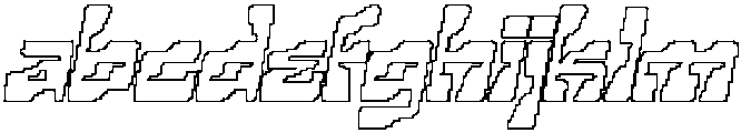 CS Signal Pixel Outline otf (400) Font LOWERCASE
