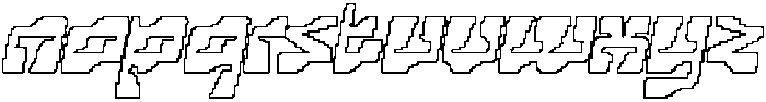 CS Signal Pixel Outline otf (400) Font LOWERCASE