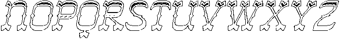 CS Silence Stippled Italic otf (400) Font UPPERCASE