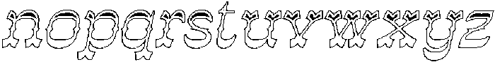 CS Silence Stippled Italic otf (400) Font LOWERCASE