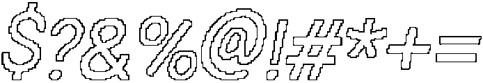 CS Silvester Pixel Outline otf (400) Font OTHER CHARS