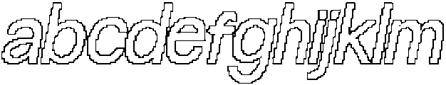 CS Silvester Pixel Outline otf (400) Font LOWERCASE