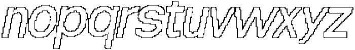 CS Silvester Pixel Outline otf (400) Font LOWERCASE