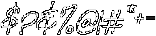 CS Sinclair Pixel Outline otf (400) Font OTHER CHARS
