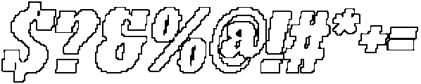 CS Skate Pixel Outline otf (400) Font OTHER CHARS