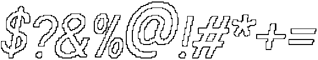 CS Solstice Pixel Outline otf (400) Font OTHER CHARS