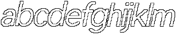CS Solstice Pixel Outline otf (400) Font LOWERCASE