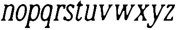 CS Somers Drawn Italic otf (400) Font LOWERCASE