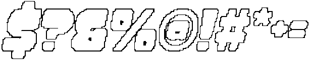 CS Soria Pixel Outline otf (400) Font OTHER CHARS
