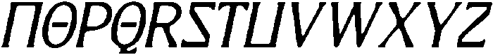 CS Spokane Drawn Italic otf (400) Font UPPERCASE