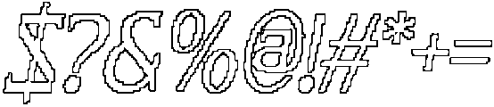CS Spokane Pixel Outline otf (400) Font OTHER CHARS