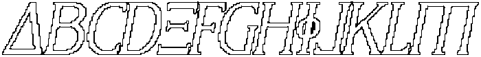 CS Spokane Pixel Outline otf (400) Font UPPERCASE