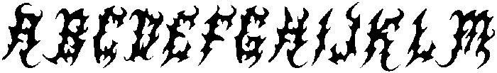 CS Spooky Drawn Italic otf (400) Font UPPERCASE