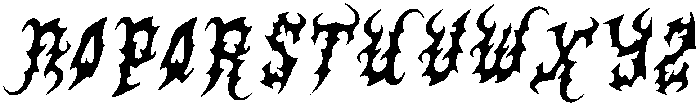 CS Spooky Drawn Italic otf (400) Font UPPERCASE