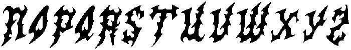 CS Spooky Drawn Italic otf (400) Font LOWERCASE