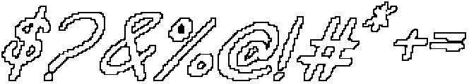 CS Stacy Pixel Outline otf (400) Font OTHER CHARS