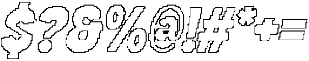 CS Standish Pixel Outline otf (400) Font OTHER CHARS