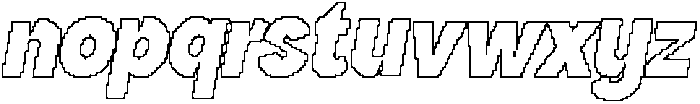 CS Standish Pixel Outline otf (400) Font LOWERCASE