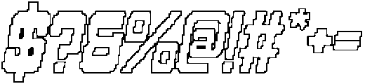 CS Strider Pixel Outline otf (400) Font OTHER CHARS