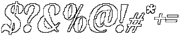 CS Susan Pixel Outline otf (400) Font OTHER CHARS