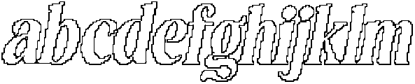 CS Susan Pixel Outline otf (400) Font LOWERCASE