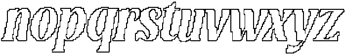 CS Susan Pixel Outline otf (400) Font LOWERCASE