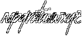 CS Valoria Pixel Outline otf (400) Font LOWERCASE