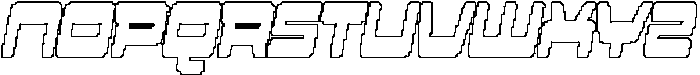CS Valtrix Pixel Outline otf (400) Font UPPERCASE
