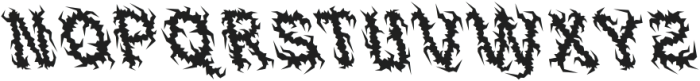 CS Vampire Reverse Italic otf (400) Font UPPERCASE