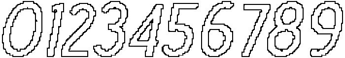 CS Vickie Pixel Outline otf (400) Font OTHER CHARS