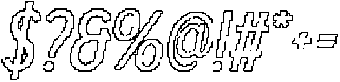 CS Vickie Pixel Outline otf (400) Font OTHER CHARS