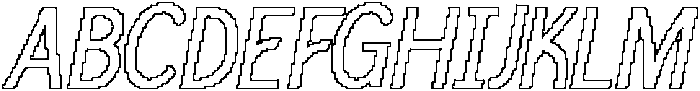 CS Vickie Pixel Outline otf (400) Font UPPERCASE
