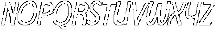 CS Vickie Pixel Outline otf (400) Font UPPERCASE