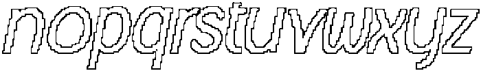 CS Vickie Pixel Outline otf (400) Font LOWERCASE