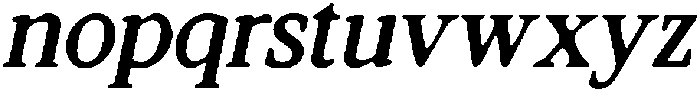 CS Vincero Drawn Italic otf (400) Font LOWERCASE