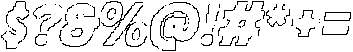 CS Violeta Pixel Outline otf (400) Font OTHER CHARS