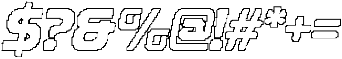 CS Visible Pixel Outline otf (400) Font OTHER CHARS