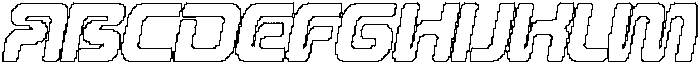 CS Visible Pixel Outline otf (400) Font UPPERCASE