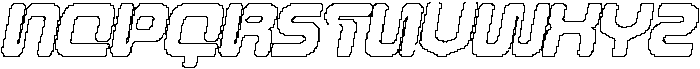 CS Visible Pixel Outline otf (400) Font UPPERCASE