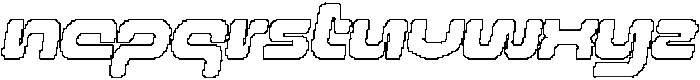 CS Visible Pixel Outline otf (400) Font LOWERCASE