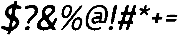 CS Volatile Drawn Italic otf (400) Font OTHER CHARS