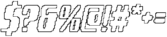CS Vontech Pixel Outline otf (400) Font OTHER CHARS