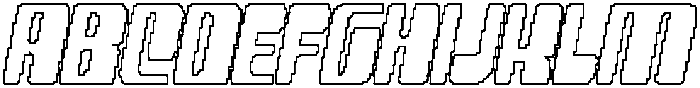CS Vontech Pixel Outline otf (400) Font UPPERCASE