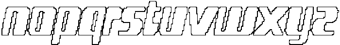 CS Vontech Pixel Outline otf (400) Font LOWERCASE